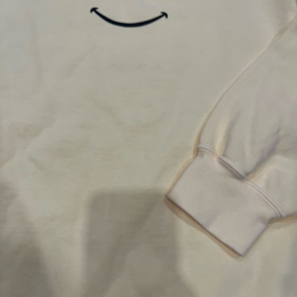 [XL]Comfort Colours Yellow Smiley Face ‘Be Happy’ Men's Sweatshirt Crew Neck - Picture 2 of 8